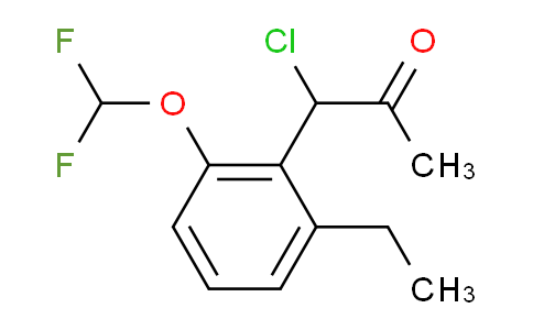 CAS No. 1803893-50-6, 1-Chloro-1-(2-(difluoromethoxy)-6-ethylphenyl)propan-2-one