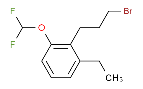 CAS No. 1805866-47-0, 1-(3-Bromopropyl)-2-(difluoromethoxy)-6-ethylbenzene
