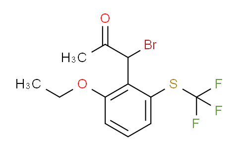CAS No. 1806675-47-7, 1-Bromo-1-(2-ethoxy-6-(trifluoromethylthio)phenyl)propan-2-one