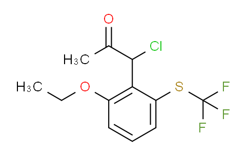 CAS No. 1805895-95-7, 1-Chloro-1-(2-ethoxy-6-(trifluoromethylthio)phenyl)propan-2-one