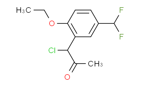 CAS No. 1804167-52-9, 1-Chloro-1-(5-(difluoromethyl)-2-ethoxyphenyl)propan-2-one