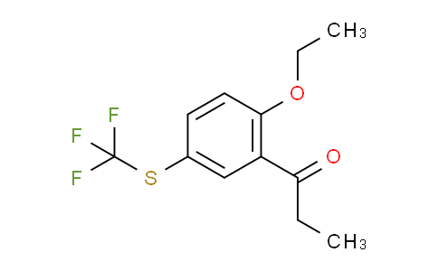 CAS No. 1806600-57-6, 1-(2-Ethoxy-5-(trifluoromethylthio)phenyl)propan-1-one