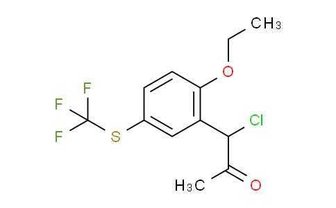 CAS No. 1806433-81-7, 1-Chloro-1-(2-ethoxy-5-(trifluoromethylthio)phenyl)propan-2-one
