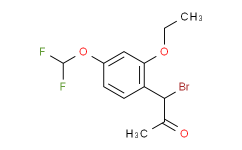 CAS No. 1804134-76-6, 1-Bromo-1-(4-(difluoromethoxy)-2-ethoxyphenyl)propan-2-one
