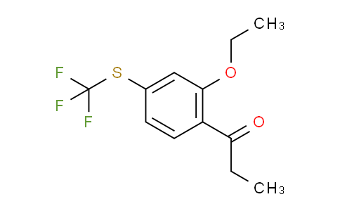 CAS No. 1805743-07-0, 1-(2-Ethoxy-4-(trifluoromethylthio)phenyl)propan-1-one
