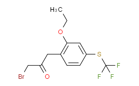 CAS No. 1805895-94-6, 1-Bromo-3-(2-ethoxy-4-(trifluoromethylthio)phenyl)propan-2-one