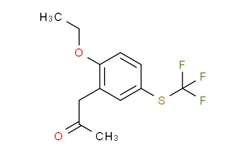 CAS No. 1806627-25-7, 1-(2-Ethoxy-5-(trifluoromethylthio)phenyl)propan-2-one