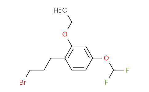 CAS No. 1804134-04-0, 1-(3-Bromopropyl)-4-(difluoromethoxy)-2-ethoxybenzene