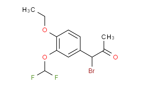 CAS No. 1803889-28-2, 1-Bromo-1-(3-(difluoromethoxy)-4-ethoxyphenyl)propan-2-one