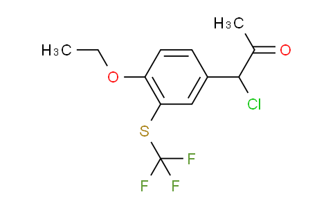CAS No. 1806481-85-5, 1-Chloro-1-(4-ethoxy-3-(trifluoromethylthio)phenyl)propan-2-one