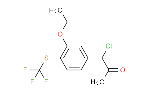 CAS No. 1806689-22-4, 1-Chloro-1-(3-ethoxy-4-(trifluoromethylthio)phenyl)propan-2-one