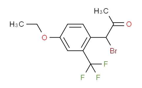CAS No. 1804245-55-3, 1-Bromo-1-(4-ethoxy-2-(trifluoromethyl)phenyl)propan-2-one