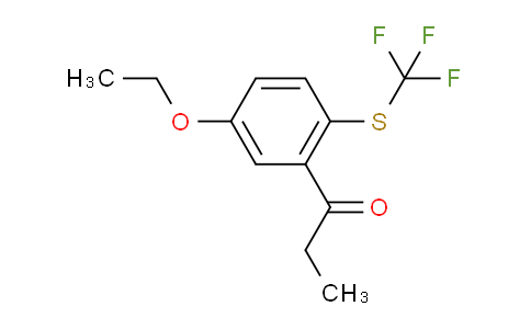 CAS No. 1806557-76-5, 1-(5-Ethoxy-2-(trifluoromethylthio)phenyl)propan-1-one