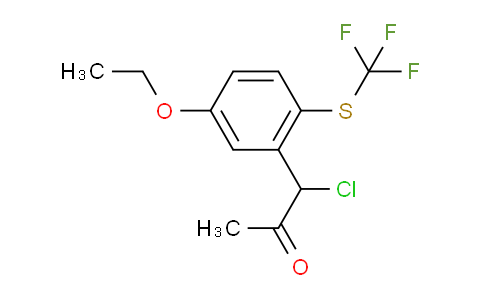 CAS No. 1805848-58-1, 1-Chloro-1-(5-ethoxy-2-(trifluoromethylthio)phenyl)propan-2-one