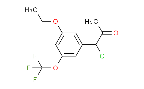 CAS No. 1804179-90-5, 1-Chloro-1-(3-ethoxy-5-(trifluoromethoxy)phenyl)propan-2-one