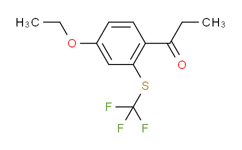 CAS No. 1806433-66-8, 1-(4-Ethoxy-2-(trifluoromethylthio)phenyl)propan-1-one