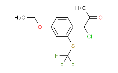 CAS No. 1804283-61-1, 1-Chloro-1-(4-ethoxy-2-(trifluoromethylthio)phenyl)propan-2-one