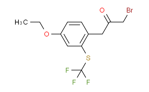 CAS No. 1804283-42-8, 1-Bromo-3-(4-ethoxy-2-(trifluoromethylthio)phenyl)propan-2-one
