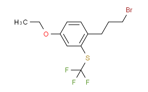 CAS No. 1804043-99-9, 1-(3-Bromopropyl)-4-ethoxy-2-(trifluoromethylthio)benzene