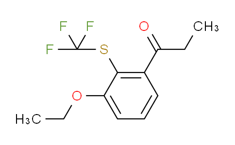 CAS No. 1805723-45-8, 1-(3-Ethoxy-2-(trifluoromethylthio)phenyl)propan-1-one