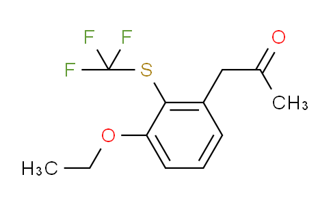 CAS No. 1806675-43-3, 1-(3-Ethoxy-2-(trifluoromethylthio)phenyl)propan-2-one