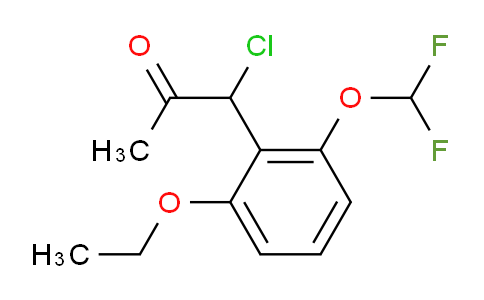 CAS No. 1804220-00-5, 1-Chloro-1-(2-(difluoromethoxy)-6-ethoxyphenyl)propan-2-one