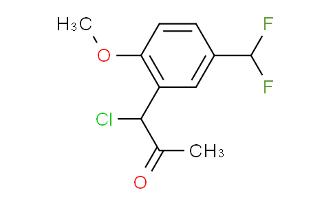 CAS No. 1804160-08-4, 1-Chloro-1-(5-(difluoromethyl)-2-methoxyphenyl)propan-2-one