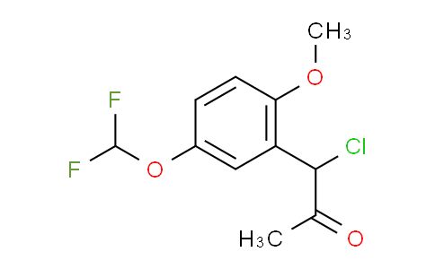 CAS No. 1803891-53-3, 1-Chloro-1-(5-(difluoromethoxy)-2-methoxyphenyl)propan-2-one