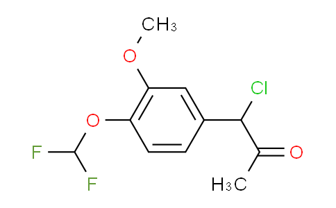 CAS No. 1803891-46-4, 1-Chloro-1-(4-(difluoromethoxy)-3-methoxyphenyl)propan-2-one