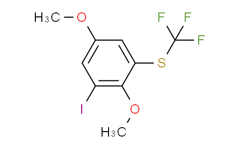 CAS No. 1806354-76-6, 1,4-Dimethoxy-2-iodo-6-(trifluoromethylthio)benzene