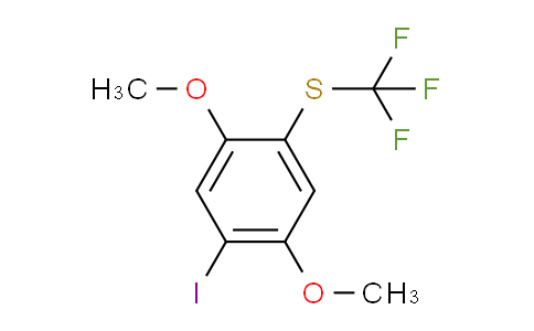 CAS No. 1806538-95-3, 1,4-Dimethoxy-2-iodo-5-(trifluoromethylthio)benzene