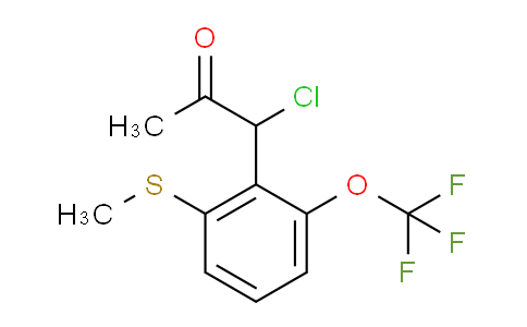 CAS No. 1804233-53-1, 1-Chloro-1-(2-(methylthio)-6-(trifluoromethoxy)phenyl)propan-2-one