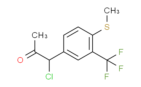 CAS No. 1805886-16-1, 1-Chloro-1-(4-(methylthio)-3-(trifluoromethyl)phenyl)propan-2-one