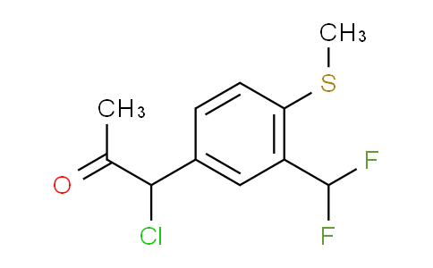 CAS No. 1805734-45-5, 1-Chloro-1-(3-(difluoromethyl)-4-(methylthio)phenyl)propan-2-one