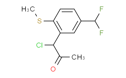 CAS No. 1806606-85-8, 1-Chloro-1-(5-(difluoromethyl)-2-(methylthio)phenyl)propan-2-one