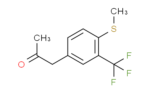 CAS No. 1034442-15-3, 1-(4-(Methylthio)-3-(trifluoromethyl)phenyl)propan-2-one