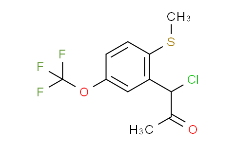 CAS No. 1804244-38-9, 1-Chloro-1-(2-(methylthio)-5-(trifluoromethoxy)phenyl)propan-2-one