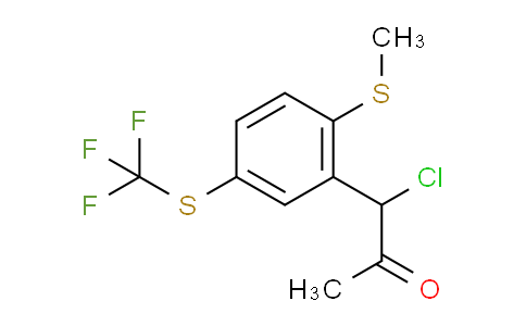 CAS No. 1806709-62-5, 1-Chloro-1-(2-(methylthio)-5-(trifluoromethylthio)phenyl)propan-2-one