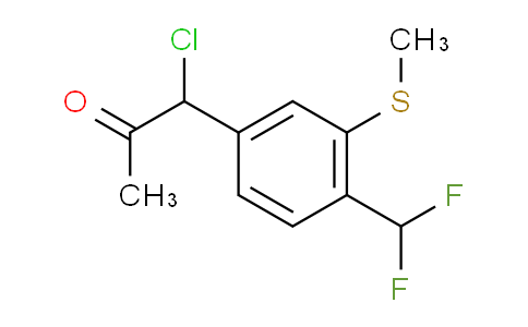 CAS No. 1806624-65-6, 1-Chloro-1-(4-(difluoromethyl)-3-(methylthio)phenyl)propan-2-one