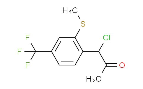 CAS No. 1804072-31-8, 1-Chloro-1-(2-(methylthio)-4-(trifluoromethyl)phenyl)propan-2-one