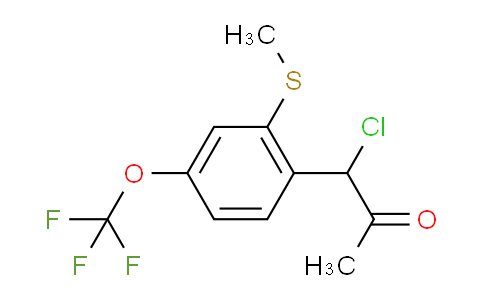 CAS No. 1805720-84-6, 1-Chloro-1-(2-(methylthio)-4-(trifluoromethoxy)phenyl)propan-2-one