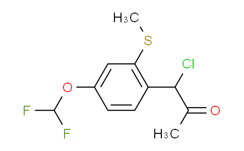 CAS No. 1803894-86-1, 1-Chloro-1-(4-(difluoromethoxy)-2-(methylthio)phenyl)propan-2-one