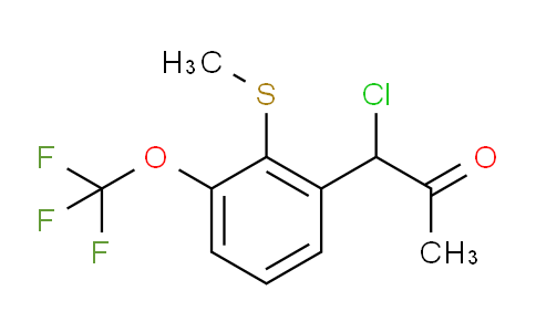 CAS No. 1806708-09-7, 1-Chloro-1-(2-(methylthio)-3-(trifluoromethoxy)phenyl)propan-2-one
