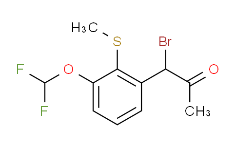 CAS No. 1803894-67-8, 1-Bromo-1-(3-(difluoromethoxy)-2-(methylthio)phenyl)propan-2-one