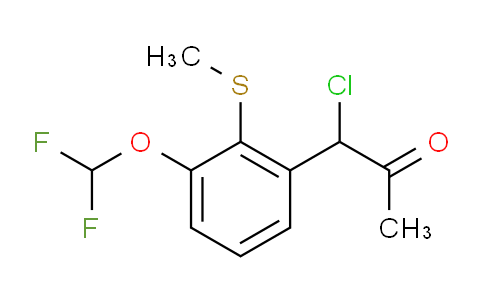 CAS No. 1804226-36-5, 1-Chloro-1-(3-(difluoromethoxy)-2-(methylthio)phenyl)propan-2-one