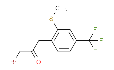 CAS No. 1804102-85-9, 1-Bromo-3-(2-(methylthio)-4-(trifluoromethyl)phenyl)propan-2-one