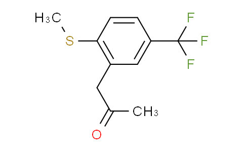CAS No. 1805748-40-6, 1-(2-(Methylthio)-5-(trifluoromethyl)phenyl)propan-2-one
