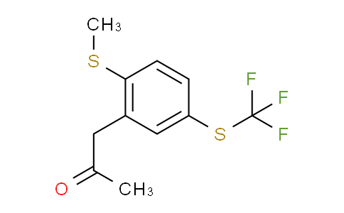 CAS No. 1805696-70-1, 1-(2-(Methylthio)-5-(trifluoromethylthio)phenyl)propan-2-one