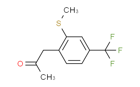 CAS No. 1805751-10-3, 1-(2-(Methylthio)-4-(trifluoromethyl)phenyl)propan-2-one
