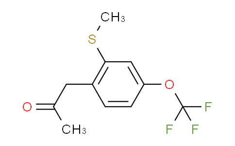 CAS No. 1806595-06-1, 1-(2-(Methylthio)-4-(trifluoromethoxy)phenyl)propan-2-one